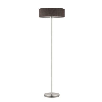 Eglo - LED Lámpara de pie TUNJA 1xE27/60W/230V cromo mate/marrón