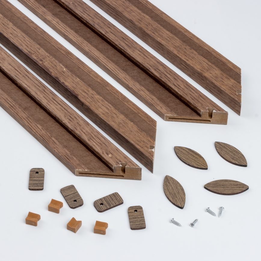 Eglo - LED Panel fijo regulable POZZALLO WOOD LED/21W/230V 2700-6500K 49,5x49,5 cm marón oscuro + control remoto