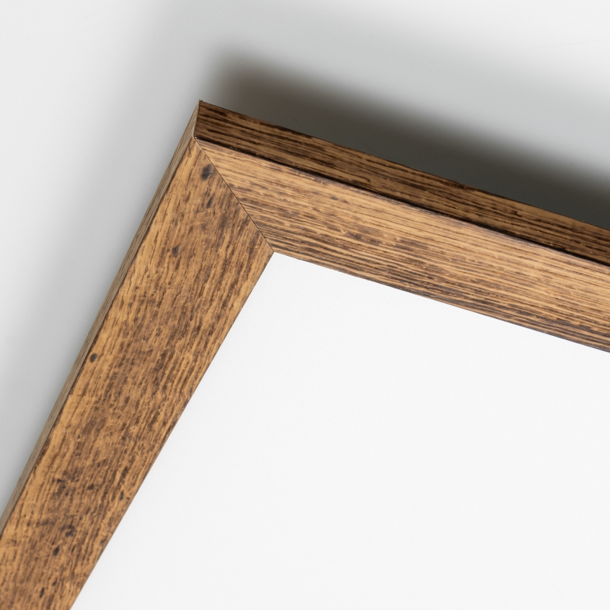 Eglo - Panel LED RGBW regulable de superficie SALOBRENA-C WOOD LED/21W/230V 2700-6500K 49,5x49,5 cm marrón + control remoto