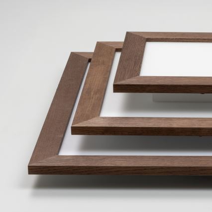 Eglo - LED RGBW Panel fijo regulable SALOBRENA-C WOOD LED/30,5W/230V 2700-6500K 64x64 cm marón oscuro + control remoto