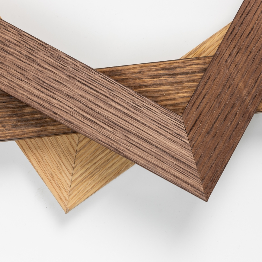 Eglo - Panel LED RGBW regulable de superficie SALOBRENA-C WOOD LED/34W/230V 2700-6500K 34x124 cm marrón + mando a distancia