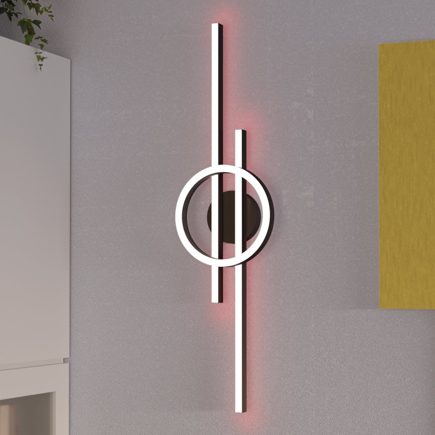 Eglo - LED RGBW Plafón regulable LED/23,5W/230V 2700-6500K negro + mando a distancia