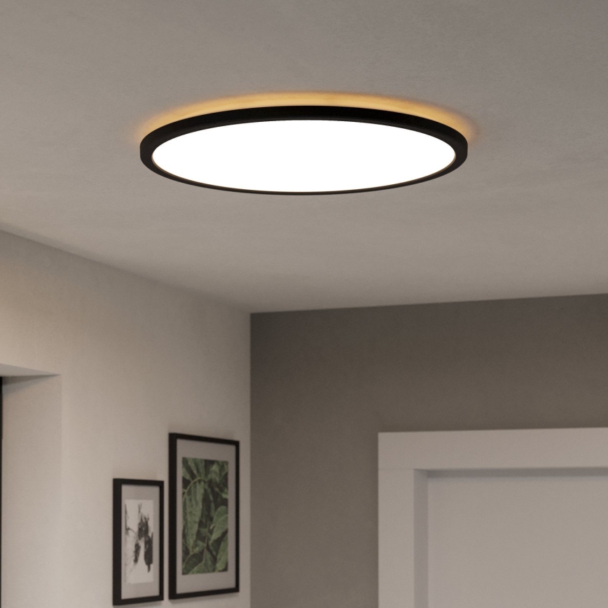 Eglo - LED RGBW Plafón regulable para el baño LED/16,8W/230V 2700-6500K diá. 50 cm IP44 negro ZigBee