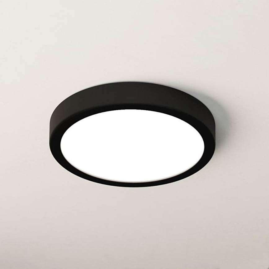 Eglo - Luminaria de techo para baño LED/17W/230V negra IP44 Ø 21 cm