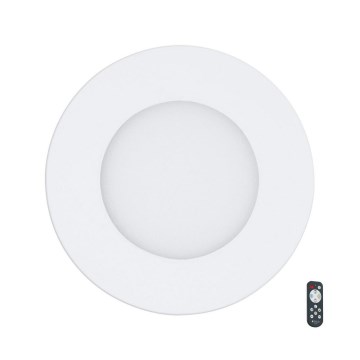 Eglo - Luminaria empotrable LED regulable, 5W, 230V, con mando a distancia, Ø 12 cm