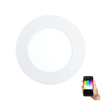 Eglo - Luminaria empotrable LED RGB regulable FUEVA-C LED/5,4W/230V diámetro 12 cm