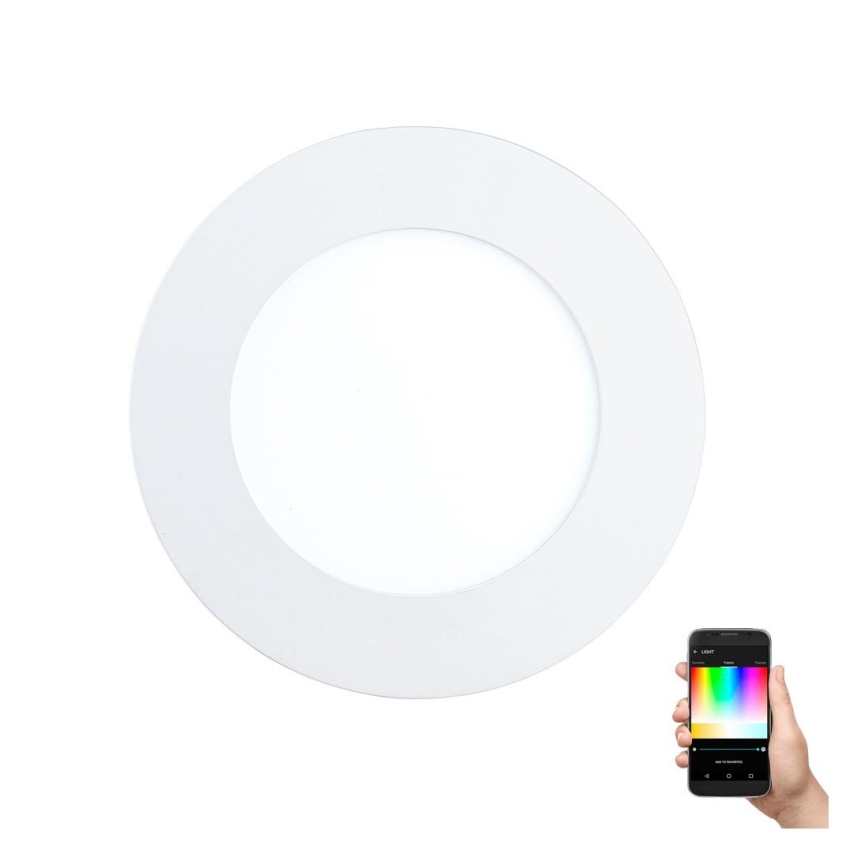 Eglo - Luminaria empotrable LED RGB regulable FUEVA-C LED/5,4W/230V diámetro 12 cm