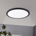 Eglo - Luminaria empotrada de techo LED 22W/230V 3000K, negra, diámetro 22,5 cm