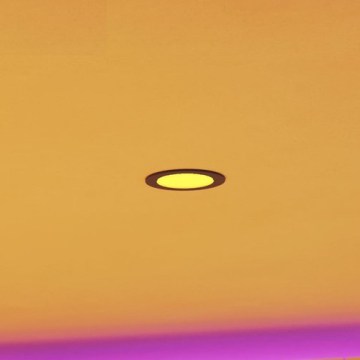 Eglo - Luminaria empotrada LED RGBW regulable para baño LED/5W/230V 2700-6500K Ø 12 cm IP44 negro