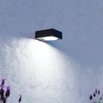 Eglo - Luminaria solar LED con sensor LED/6,5W/3,7V 2000mAh negra