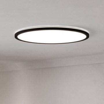 Eglo - Luz de techo LED regulable para baño LED/16,8W/230V 2700-6500K diá. 50 cm IP44 negro + control remoto