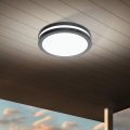 Eglo - Luz de techo LED regulable para baño LOCANA-C LED/14W/230V Bluetooth IP44 antracita