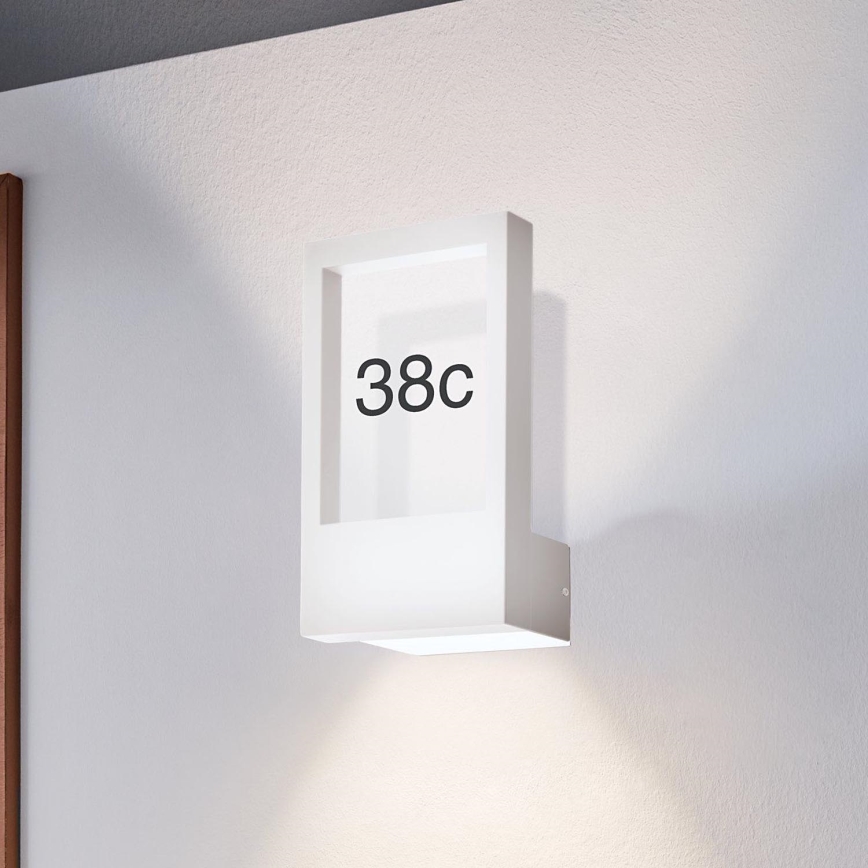 Eglo - Número de casa 1xE27/28W/230V IP4blanco