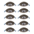 Eglo - Pack de 10 downlights empotrables LED/4,9W/230V 2700/4000/6500K Ø 9 cm cromo mate