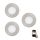 Eglo - Pack de 3 luminarias empotrables de techo LED RGB regulables FUEVA-C LED/3W/230V, diámetro 8,5 cm