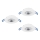 Eglo - Pack de 3 luminarias empotrables LED, 4,9 W, 230 V, 2700/4000/6500 K, Ø 9 cm, blanco