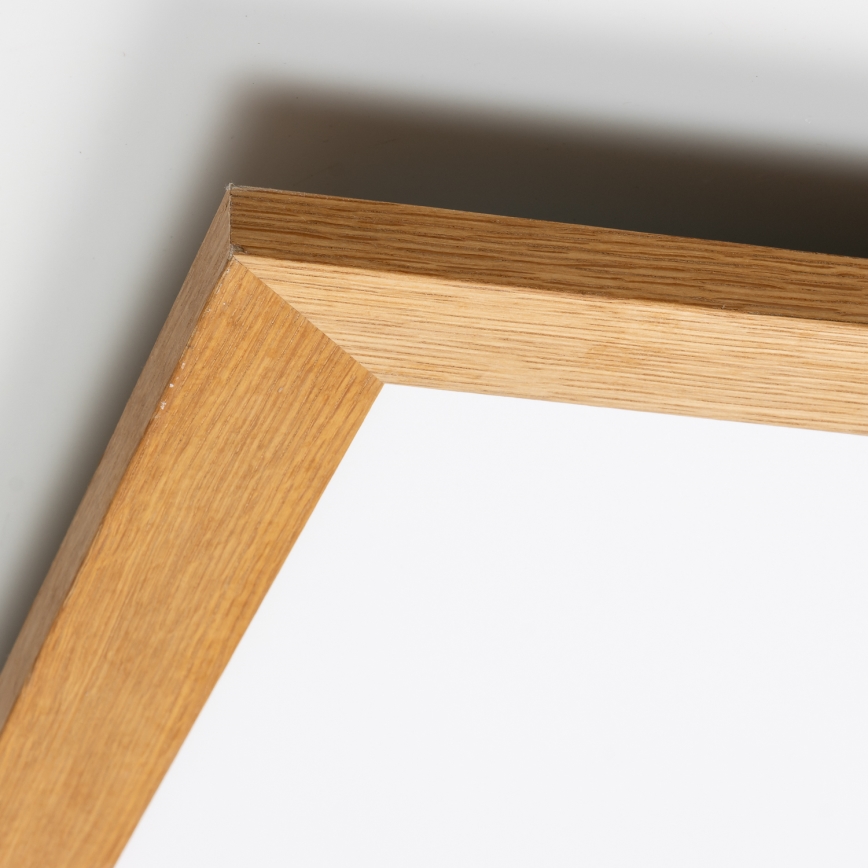 Eglo - Panel LED de superficie SALOBRENA WOOD, 31 W, 230 V, 64 x 64 cm, marrón