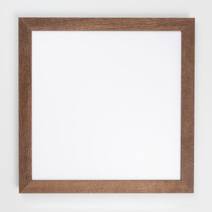 Eglo - Panel LED de superficie SALOBRENA WOOD LED/31W/230V 64x64 cm marrón oscuro