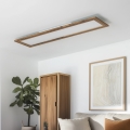 Eglo - Panel LED RGBW regulable de superficie SALOBRENA-C WOOD LED/34W/230V 2700-6500K 34x124 cm marrón + mando a distancia