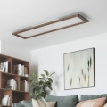 Eglo - panel LED RGBW regulable de superficie SALOBRENA-C WOOD LED/34W/230V 2700-6500K 34x124 cm marrón oscuro + mando a distancia