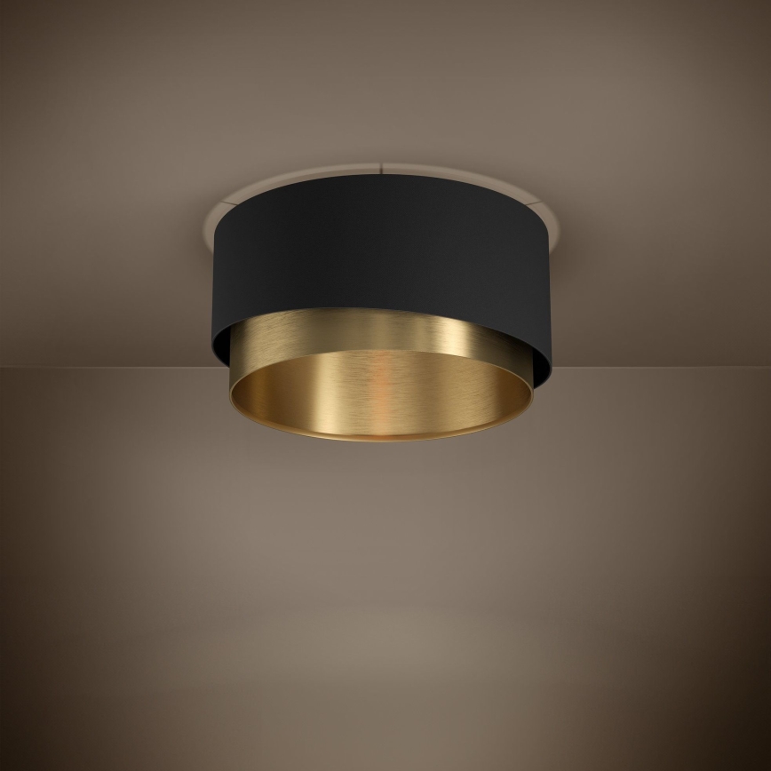 Eglo - Plafón 1xE27/40W/230V negro/dorado