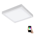 Eglo - Plafón de techo LED RGBW regulable FUEVA-C LED/21W/230V 30x30 cm