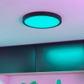Eglo - Plafón de techo para baño LED RGBW regulable LED/14,3W/230V 2700-6500K Ø 27,8cm IP44 negro