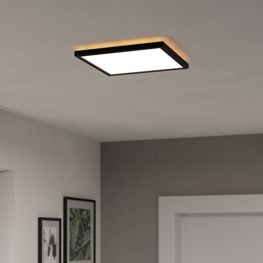 Eglo - Plafón LED de baño LED/13,4W/230V 2700/4000/6500K 29x29 cm IP44 negro