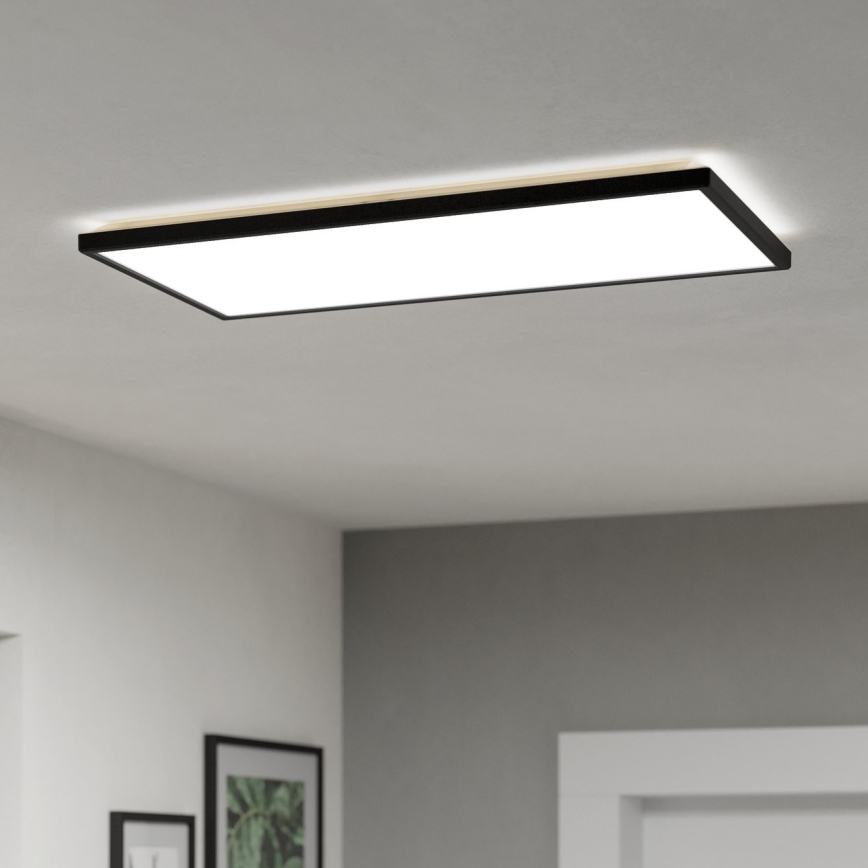 Eglo - Plafón LED de baño LED/17,2W/230V 2700/4000/6500K 30x57 cm IP44 negro
