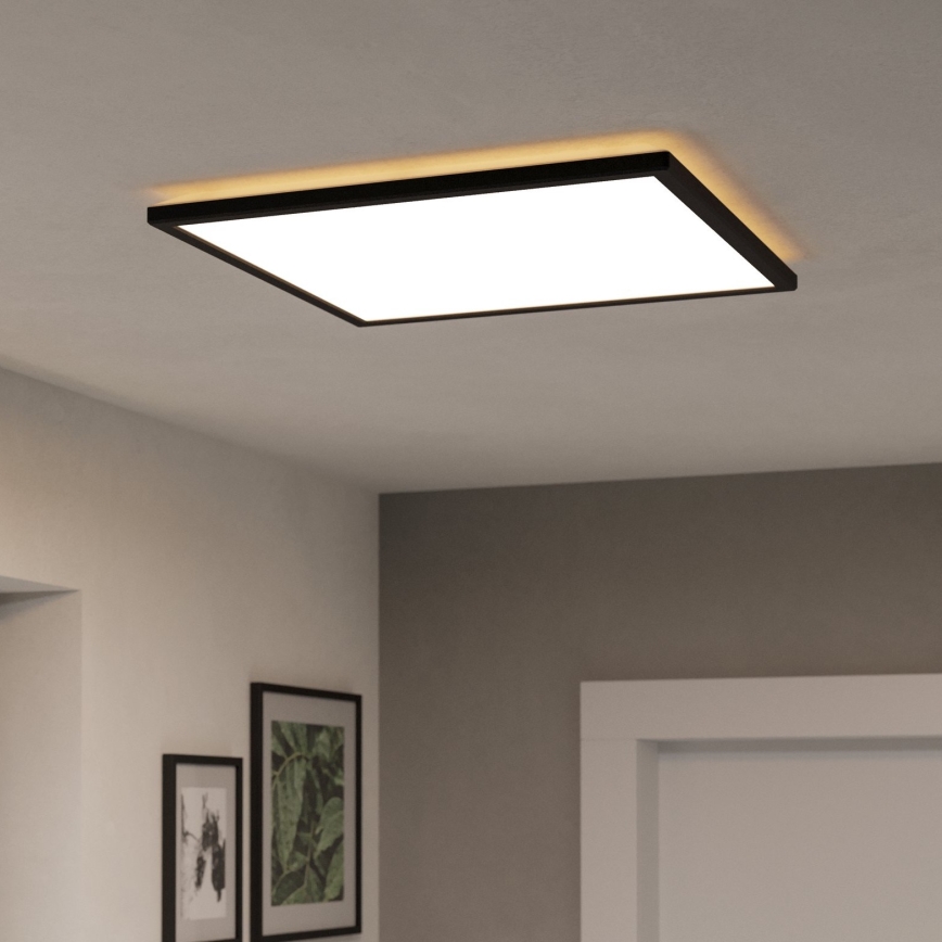 Eglo - Plafón LED de baño LED/17W/230V 2700/4000/6500K 50x50 cm IP44 negro