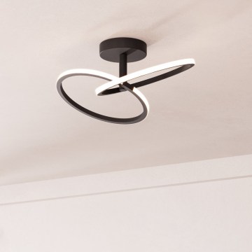 Eglo - Plafón LED de techo LED/12W/230V 2700/4000/6500K negro