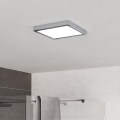 Eglo - plafón LED de techo para baño LED/10,5W/230V 2700/4000/6500K 22x22 cm IP44 cromo brillante