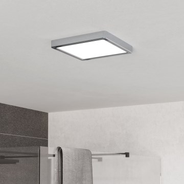 Eglo - plafón LED de techo para baño LED/10,5W/230V 2700/4000/6500K 22x22 cm IP44 cromo brillante
