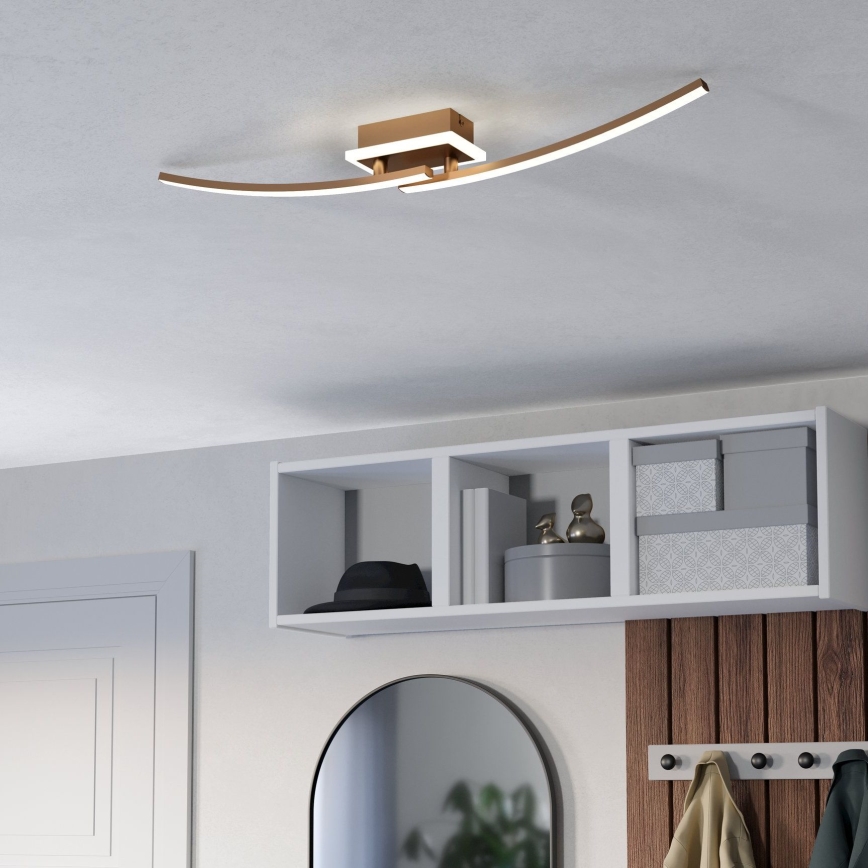 Eglo - Plafón LED LED/12W/230V 4000K cobre