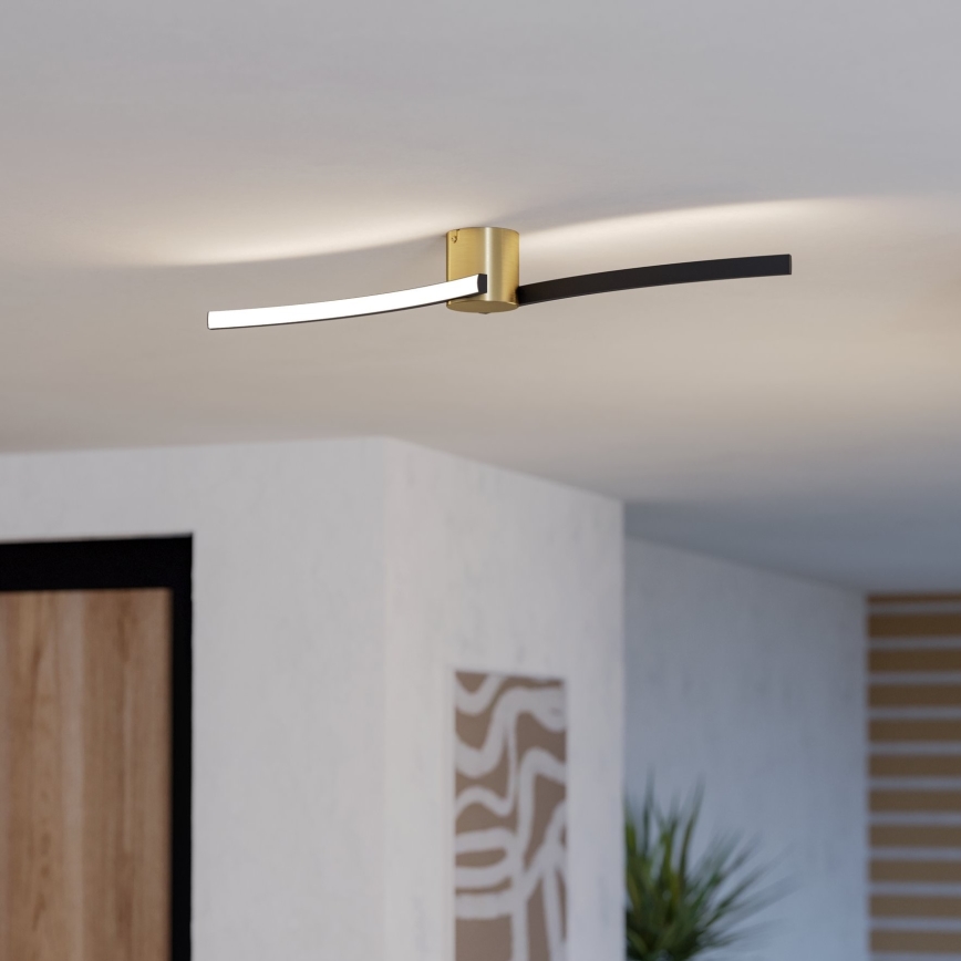 Eglo - Plafón LED LED/12W/230V 4000K negro