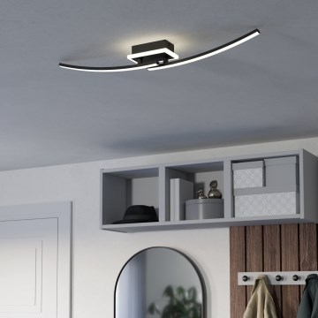 Eglo - Plafón LED LED/12W/230V 4000K negro