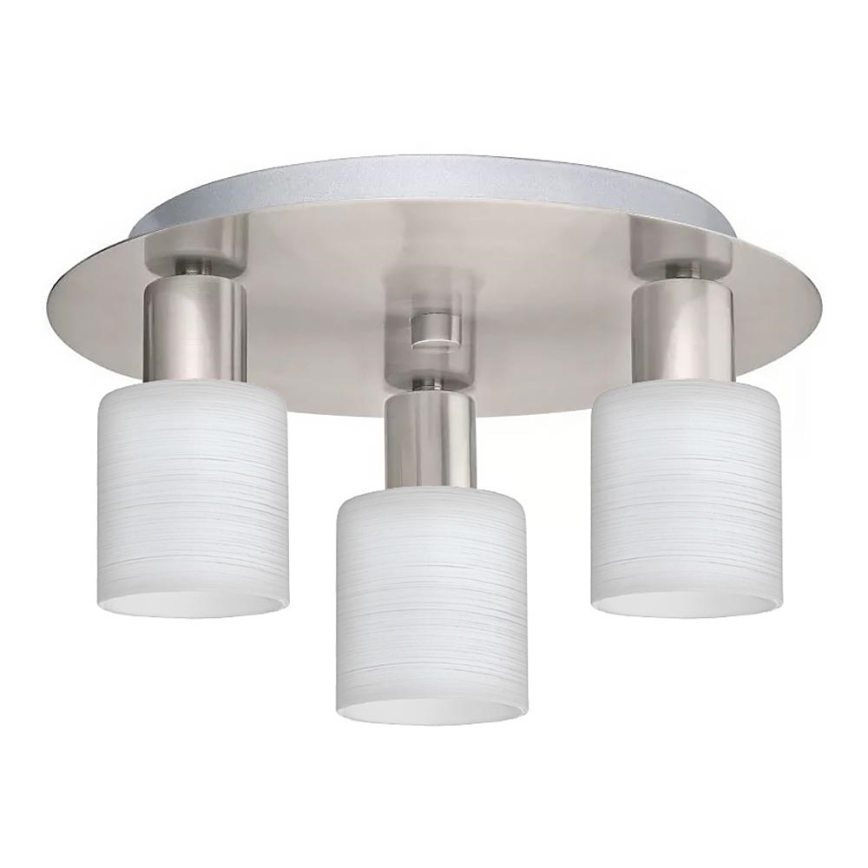 Eglo - Plafón LED MY CHOICE 3xE14/4W/230V cromo mate/blanco