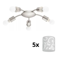 Eglo - Plafón LED MY CHOICE 5xE14/4W/230V  cromo mate/blanco