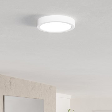 Eglo - Plafón LED para baño, 7,5 W/230 V, 2700/4000/6500 K (3 temperaturas de color), Ø 16,6 cm, IP44, blanco