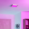 Eglo - Plafón LED RGBW regulable para baño LED/10,5W/230V 2700-6500K 22x22 cm IP44 cromo mate