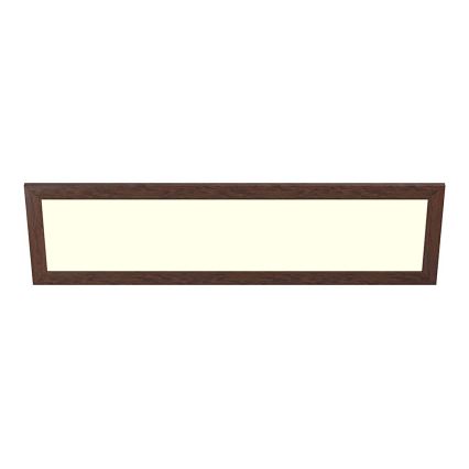Eglo - panel LED RGBW regulable de superficie SALOBRENA-C WOOD LED/34W/230V 2700-6500K 34x124 cm marrón oscuro + mando a distancia