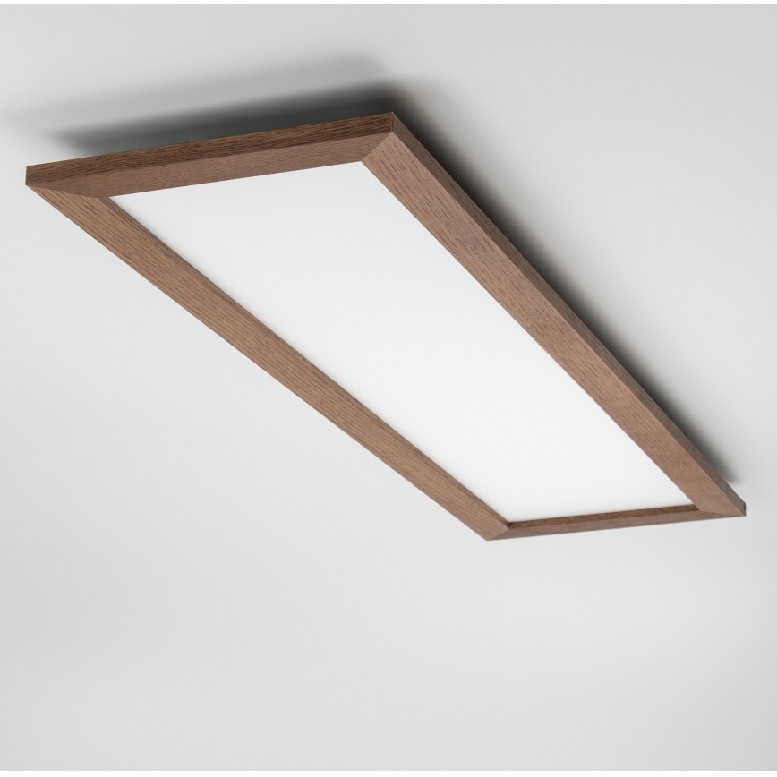 Eglo - panel LED RGBW regulable de superficie SALOBRENA-C WOOD LED/34W/230V 2700-6500K 34x124 cm marrón oscuro + mando a distancia