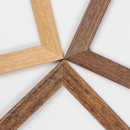 Eglo - panel LED RGBW regulable de superficie SALOBRENA-C WOOD LED/34W/230V 2700-6500K 34x124 cm marrón oscuro + mando a distancia