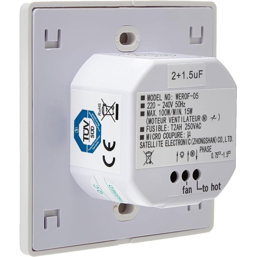 Eglo - Regulador de ventilador de pared 100W/230V