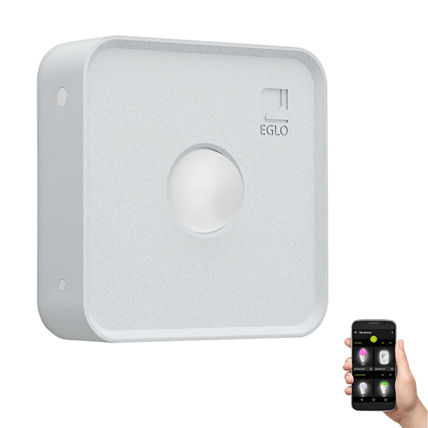 Eglo - Sensor de movimiento exterior CONNECT SENSOR 12 m 3xAA blanco IP44