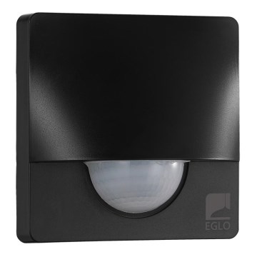 Eglo - Sensor exterior de movimiento y crepuscular, 12 m de alcance, negro, IP44