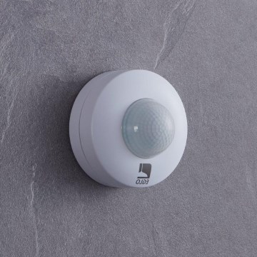 Eglo - Sensor exterior de movimiento y crepúsculo, alcance 12 m, blanco, IP44