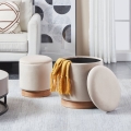 Eglo - SET 2x Taburete diá. 30,5/37 cm beige
