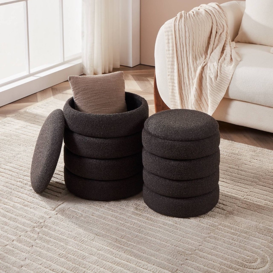 Eglo - SET 2x Taburete diá. 33,5/40 cm negro