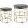 Eglo - SET 2x Taburete gris/dorado